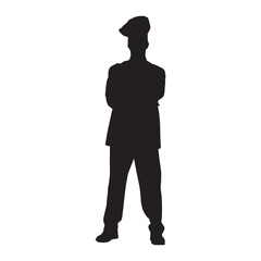 chef silhouette vector isolated black on white background