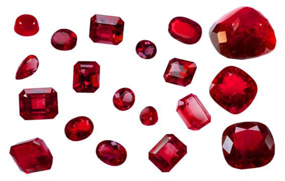 Red Ruby Gemstone PNG Transparent Luxury Precious Jewelry Elements