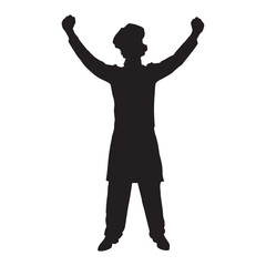 chef silhouette vector isolated black on white background