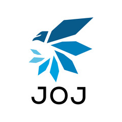 JOJ  logo design template vector. JOJ Business abstract connection vector logo. JOJ icon circle logotype.
