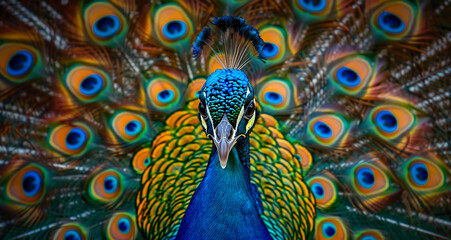 peacock feather background - obrazy, fototapety, plakaty