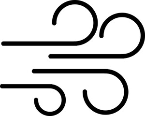 Wind blow line icon fresh vector cloud air isolated speed symbol. Wind blow air line icon logo