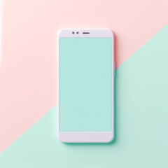 smartphone with pastel screen