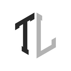 Modern Unique Hexagon Letter TL Logo Design Template. Elegant initial TL Letter Logo Concept
