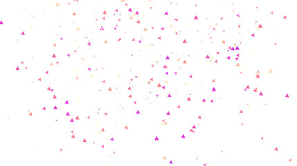 Seamless festive confetti on transparent background. Confetti falling on transparent background. Birthday, wedding, anniversary confetti celebration. Png image