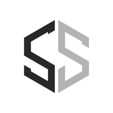 Modern Unique Hexagon Letter SS Logo Design Template. Elegant initial SS Letter Logo Concept