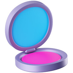  3D Icon Compact Mirror Illustration
