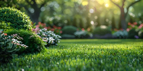 Selbstklebende Fototapeten grass in the garden, generative ai © Chaman