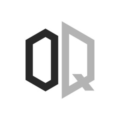 Modern Unique Hexagon Letter OQ Logo Design Template. Elegant initial OQ Letter Logo Concept