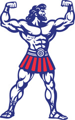 Mighty Hercules Son of Zeus God of Thunder Logo Branding Concept