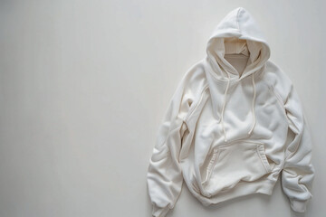 White mockup of a hoodie