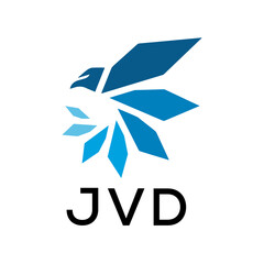 JVD  logo design template vector. JVD Business abstract connection vector logo. JVD icon circle logotype.
