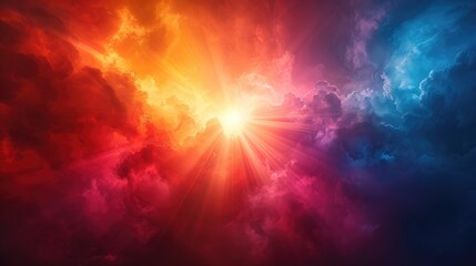 Obraz premium Generative AI An Abstract Background with a Gradient of Colors Emanating from a Central Point.