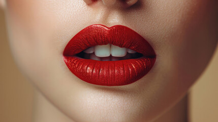 Woman With Red Lipstick