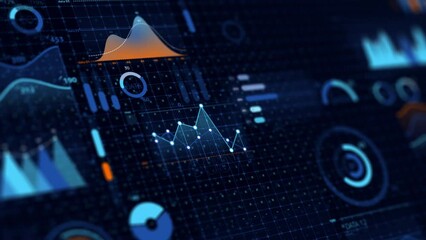 An animated abstract infographic of stock market. - Powered by Adobe