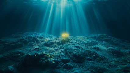 Beneath the Ocean: A Cinematic View of a Mysterious Glowing Object