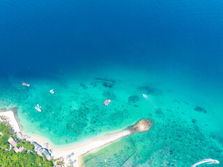Summer aerial photography of Boundary Island in Wanning, Hainan, China
