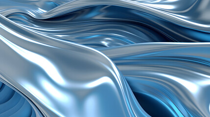 Digital blue and silver metal curve abstract graphic poster web page PPT background