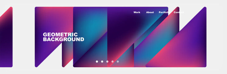 Fototapeta premium Gradient triangles composition with bright fluid colors. Vector Illustration For Wallpaper, Banner, Background, Card, Book Illustration, landing page