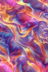 Warm Palette Swirling Abstract Lines