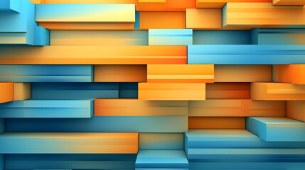 Technology blue and orange geometric stripe stitching scene abstract graphic poster web page PPT background