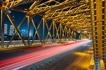 Huangpu District, Shanghai-Waibaidu Bridge night city