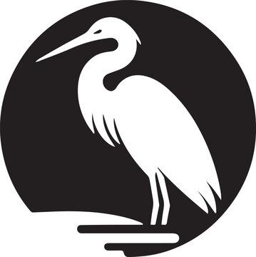 recommend clip art: Egret Bird Silhouette , illustration