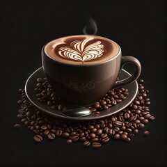 Obraz premium cup of coffee beans