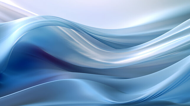 Digital blue and white fantasy wave curve abstract graphic poster web page PPT background