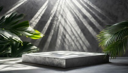 Sleek Gray Product Presentation Background with Elegant Lighting
