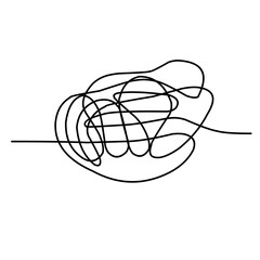 tangled thread line doodle