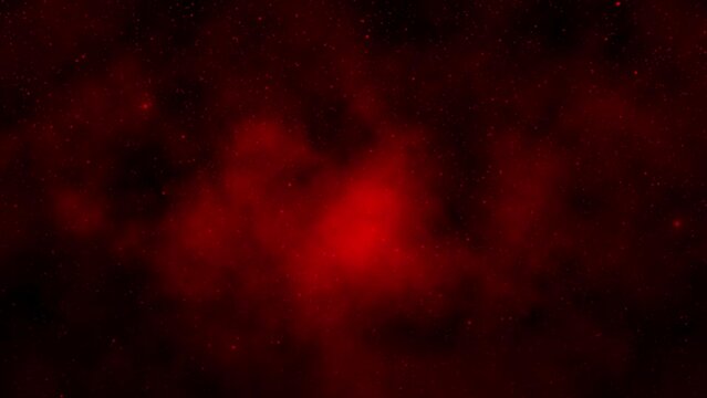 Digital animation of red cloudy night sky with twinkling stars