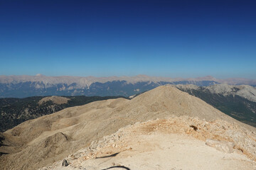 The panorama from Tahtali mountain, Antalya provence, Turkey	