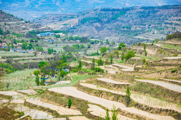 Tianshui City, Gansu Province-Northwest Terraced Fields