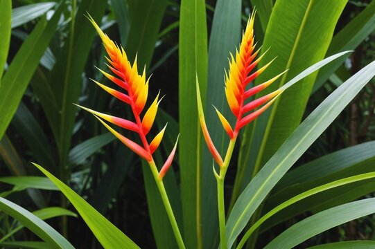 Heliconia rostrata, the hanging lobster claw or false bird of paradise, is a herbaceous perennial plant natural from Colombia