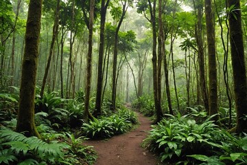 Path through rainforest