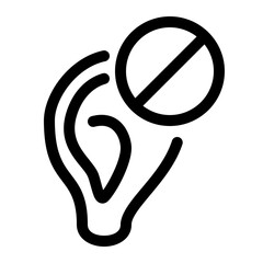 Autism ear disable icon