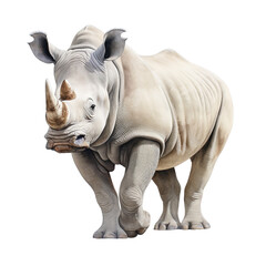 Obraz premium Rhino watercolor clipart illustration isolated on transparent background