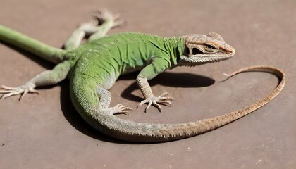 A Lizard With A Tail Forming A Loop Shape