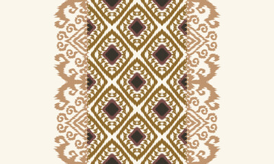 Hand draw Ikat floral paisley embroidery.geometric ethnic oriental pattern traditional.Aztec style abstract vector illustration.great for textiles, banners, wallpapers, wrapping vector.
