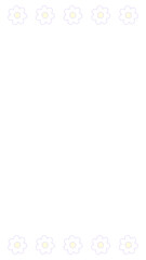 16:9 ステッチフラワーラインフレーム⭐︎PNG