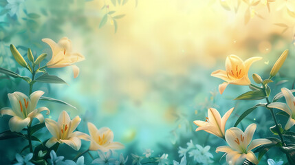 Fototapeta na wymiar Background with wild lily