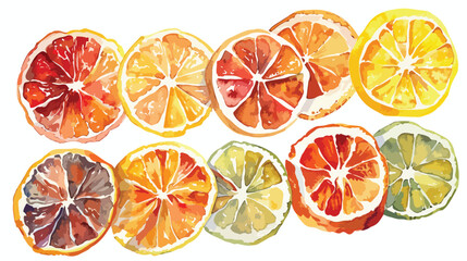 Fruit chips sundried orange dry slices of lemon orange  - obrazy, fototapety, plakaty