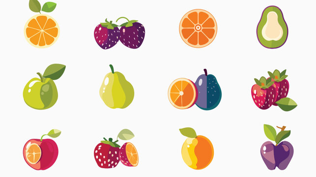 Fruit icon image Flat vector isolated on white background