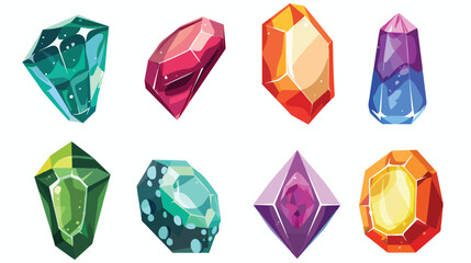 Gemstone vector icon Flat vector isolated on white background