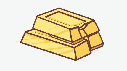 Golden Bars. Fully scalable vector icon in outline 