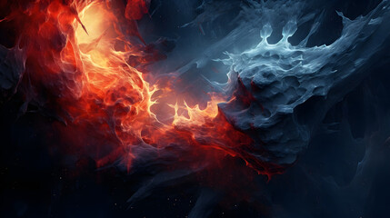 Digital fluid rock abstract nebula starry sky poster web page PPT background - obrazy, fototapety, plakaty