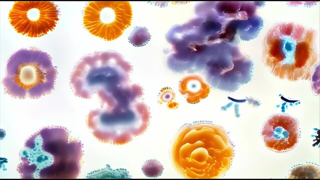 Call germs virus bacteria bubble illustration art 4k
