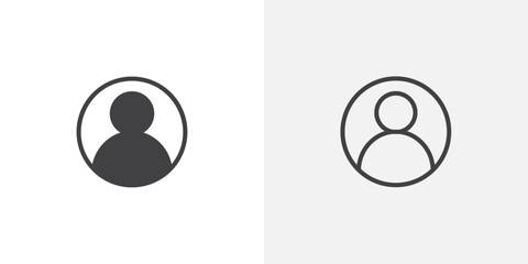 User Profile and Online Presence Icons. Social Avatar and Account Representation Symbols. - obrazy, fototapety, plakaty