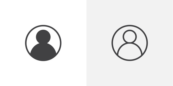 User Profile and Online Presence Icons. Social Avatar and Account Representation Symbols.